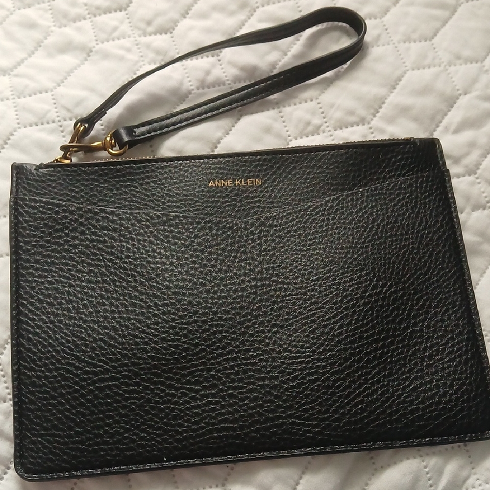 Anne Klein Textured Black Clutch